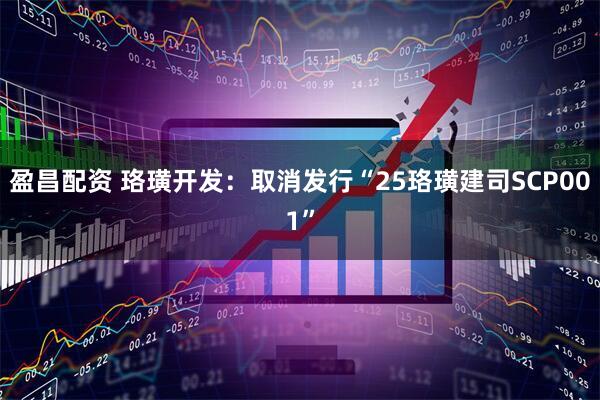 盈昌配资 珞璜开发：取消发行“25珞璜建司SCP001”